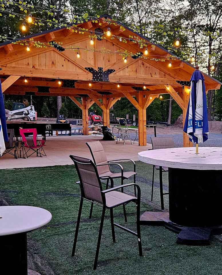 Outside Pavillion | Captain's at Haveys Lake